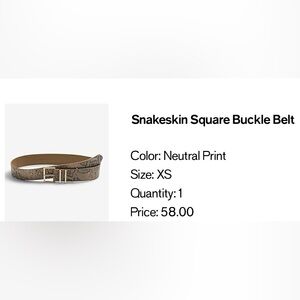 Express Snakeskin Belt